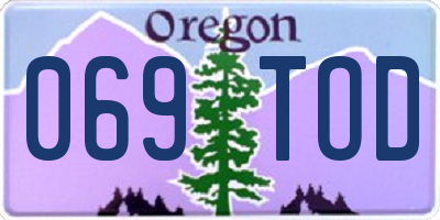 OR license plate 069TOD