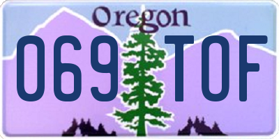 OR license plate 069TOF