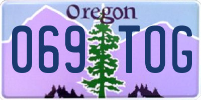 OR license plate 069TOG
