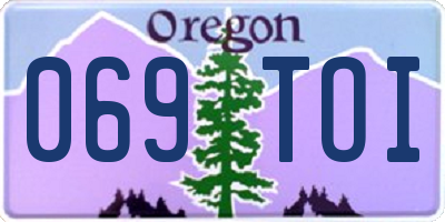 OR license plate 069TOI