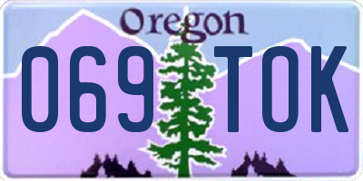 OR license plate 069TOK