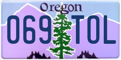 OR license plate 069TOL