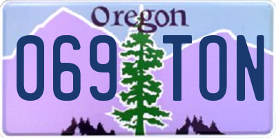 OR license plate 069TON