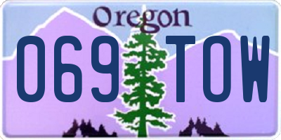 OR license plate 069TOW