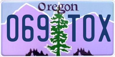 OR license plate 069TOX