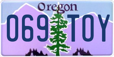 OR license plate 069TOY