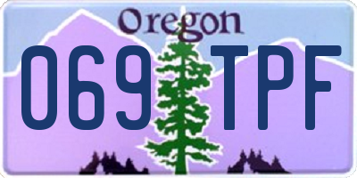OR license plate 069TPF