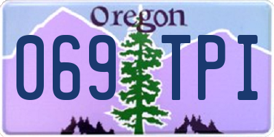 OR license plate 069TPI