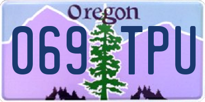 OR license plate 069TPU