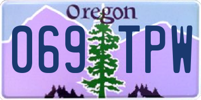OR license plate 069TPW