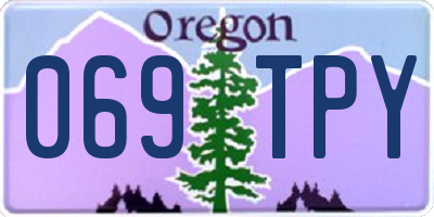 OR license plate 069TPY