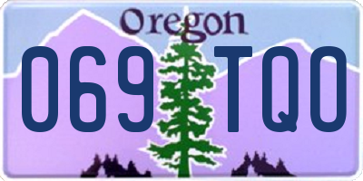 OR license plate 069TQO