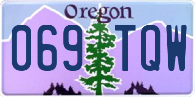 OR license plate 069TQW