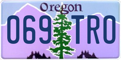 OR license plate 069TRO