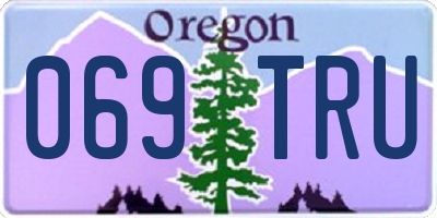 OR license plate 069TRU