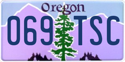 OR license plate 069TSC