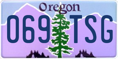 OR license plate 069TSG