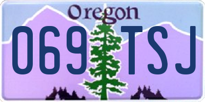 OR license plate 069TSJ