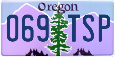 OR license plate 069TSP