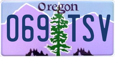 OR license plate 069TSV