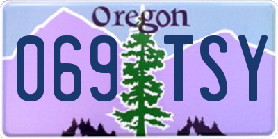 OR license plate 069TSY
