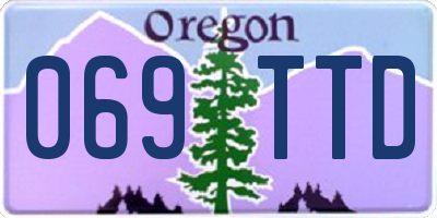 OR license plate 069TTD