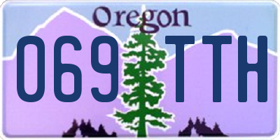 OR license plate 069TTH
