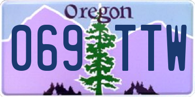 OR license plate 069TTW