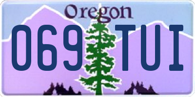 OR license plate 069TUI