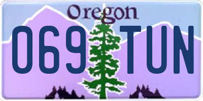 OR license plate 069TUN