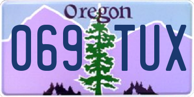 OR license plate 069TUX