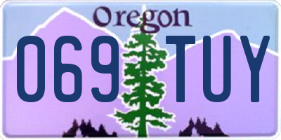 OR license plate 069TUY