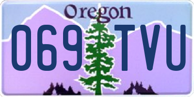 OR license plate 069TVU