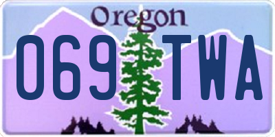 OR license plate 069TWA