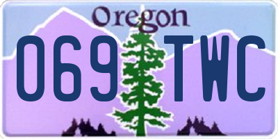 OR license plate 069TWC
