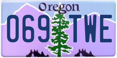 OR license plate 069TWE