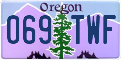 OR license plate 069TWF
