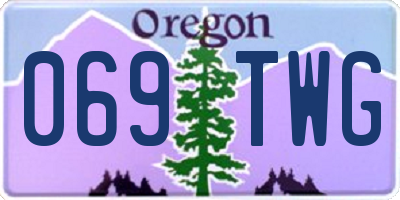 OR license plate 069TWG