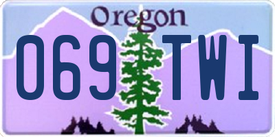 OR license plate 069TWI