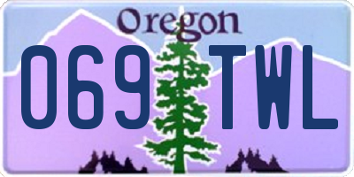 OR license plate 069TWL