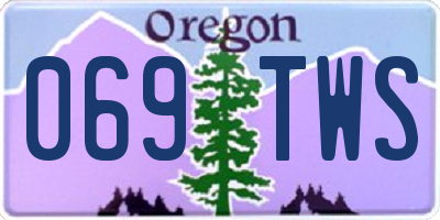 OR license plate 069TWS