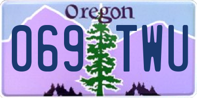 OR license plate 069TWU