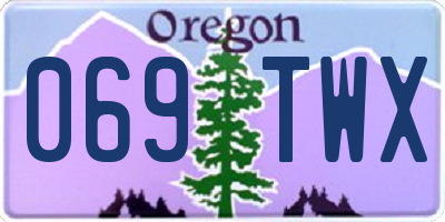 OR license plate 069TWX