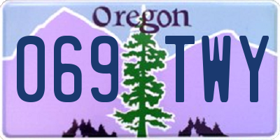 OR license plate 069TWY