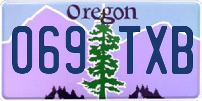 OR license plate 069TXB