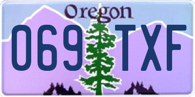 OR license plate 069TXF