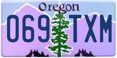 OR license plate 069TXM