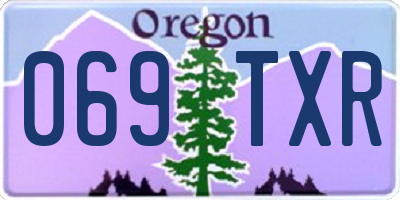 OR license plate 069TXR