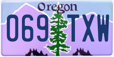 OR license plate 069TXW