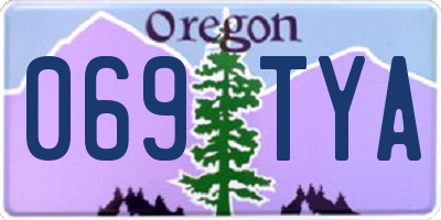 OR license plate 069TYA